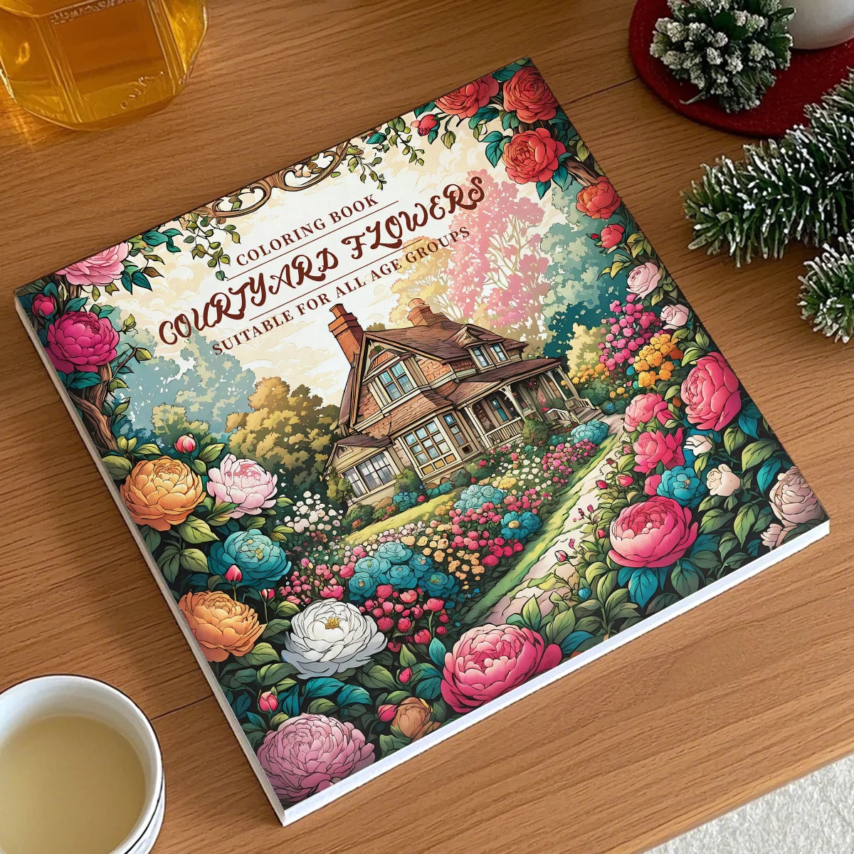 Garden Flowers Coloring Book for Adults Cute Comfy Daily Activities for Educational DIY Relaxation Graffiti Painting Books