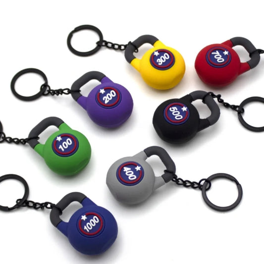 Kettlebell Key chain Fitness Keychain Gym Lover Weightlifting Keyring Silicone Gym Gifts Workout Gifts Bag Charm Backpack Charm