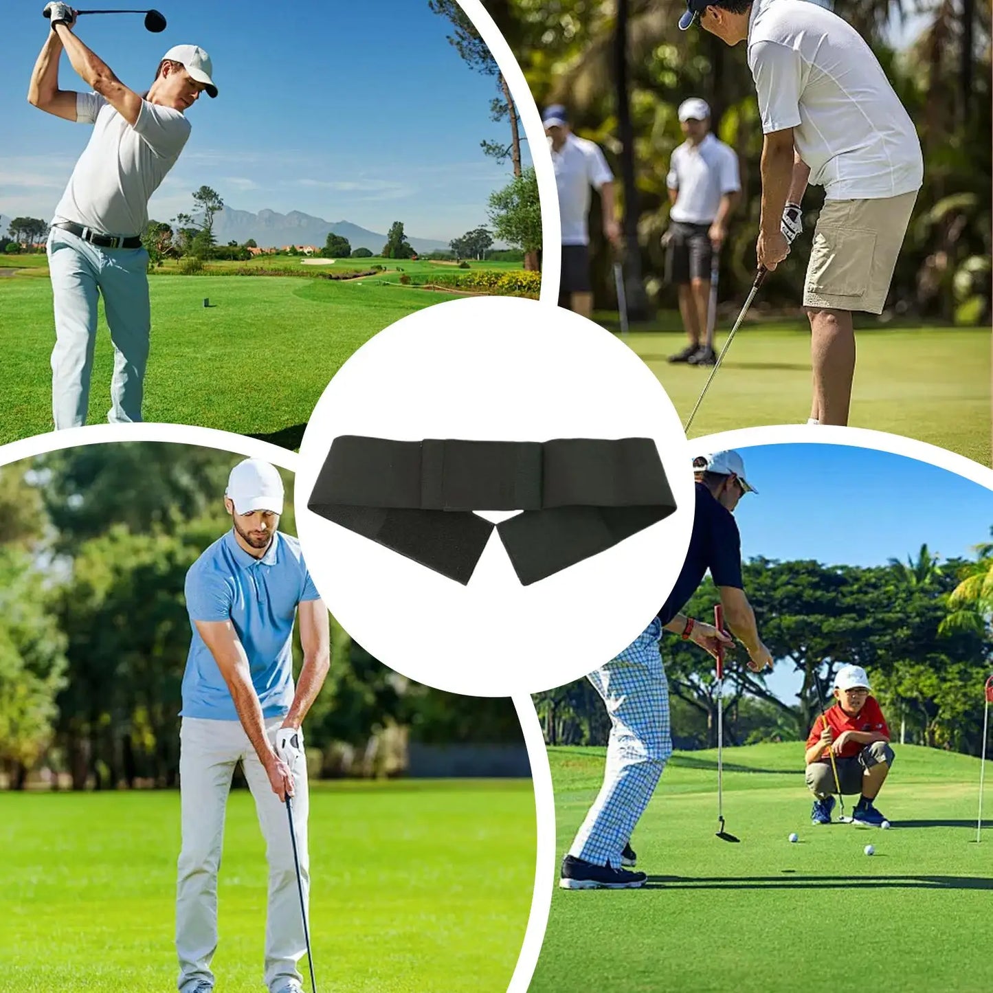 Golf Swing Trainer & Putting Aid Adjustable Practice Arm Band for Swing Stability, Indoor Outdoor Home Use for Golfers Beginner