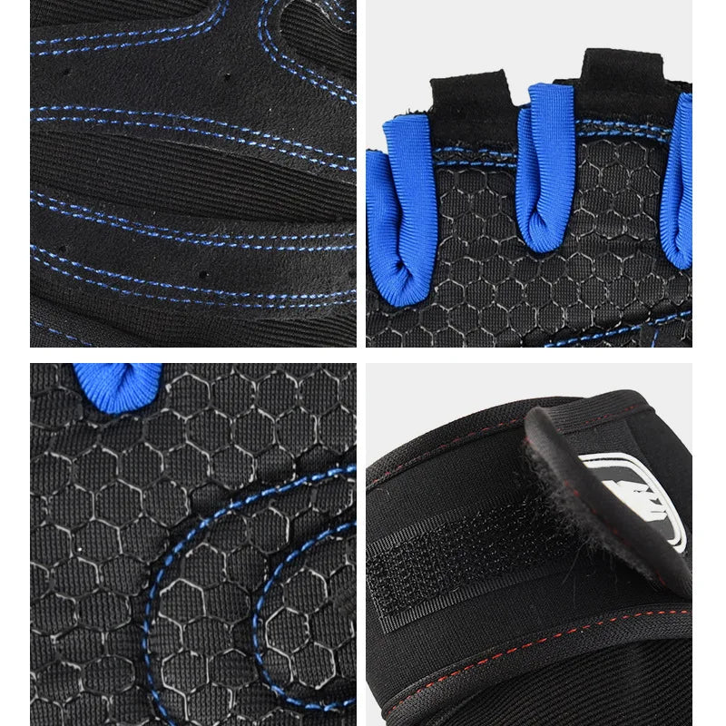 Fitness Gloves for Men Women Gym Cycling Gloves Half-Finger Hiking Training Anti-Slip Wrist Protection Weightlifting Gloves