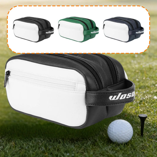 Golf Balls Bag with Handle Strap Multifunctional Valuables Pouch Golf Ball Case Storage Organizer for Outdoor Sports Men Women