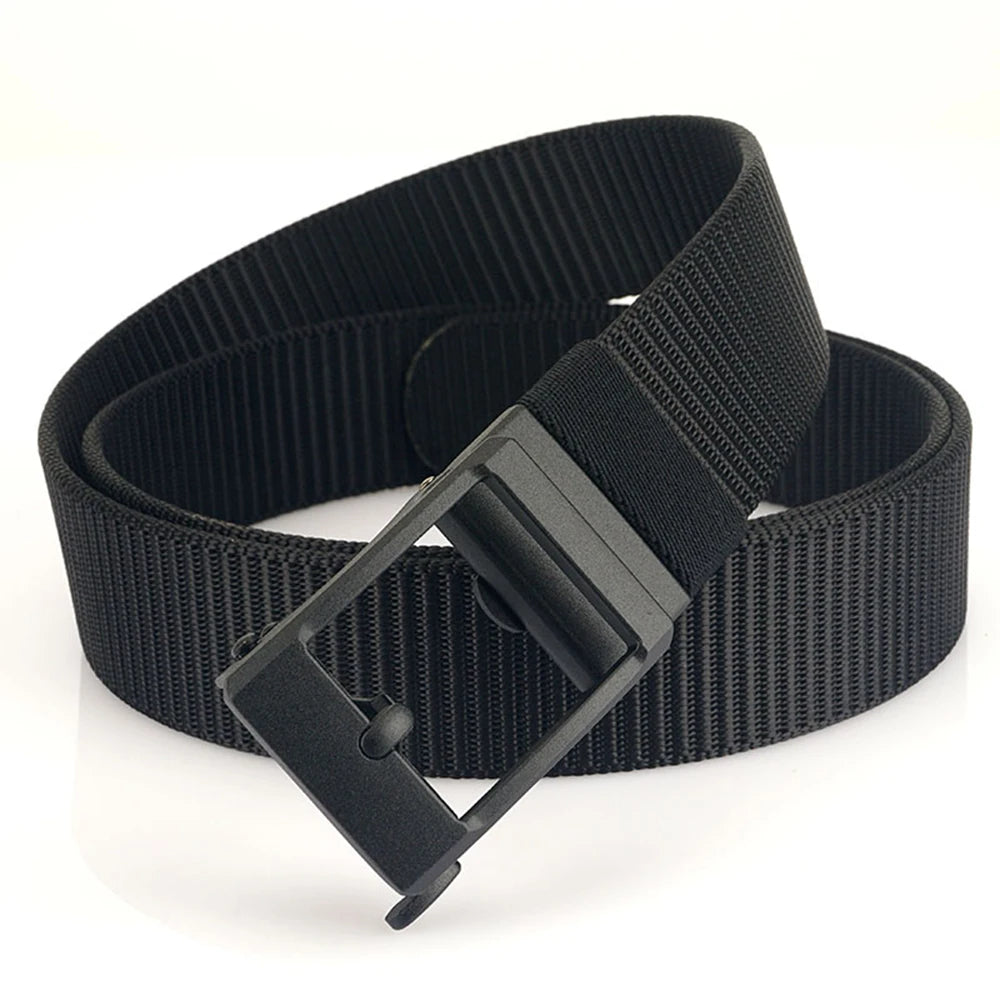 TUSHI New Golf Sports Belt for Men Tactical Belt Metal Automatic Buckle Tough Nylon Men Military Belt 120-150CM Big Size Belts