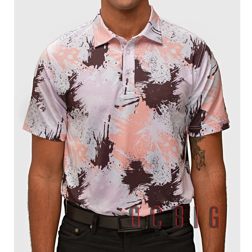 New Mens Golf Polo Shirt Mens Casual 100% Polyester Polo Shirt Men Quick Dry F1 Racing Polo Shirt For Men Plus Size Golf shirt