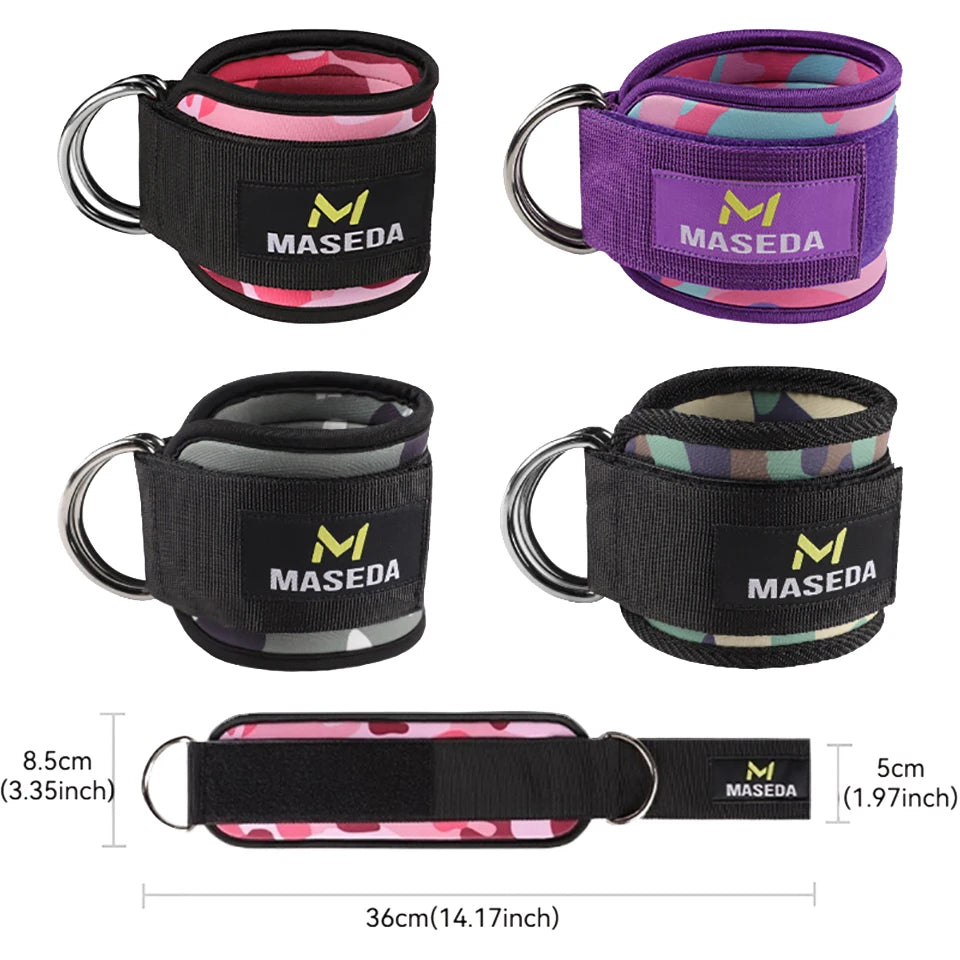 Adjustable Fitness Ankle Straps D-Ring Support Cuffs Gym Leg Strength Workouts Pulley With Buckle Sports Guard Safety Abductors