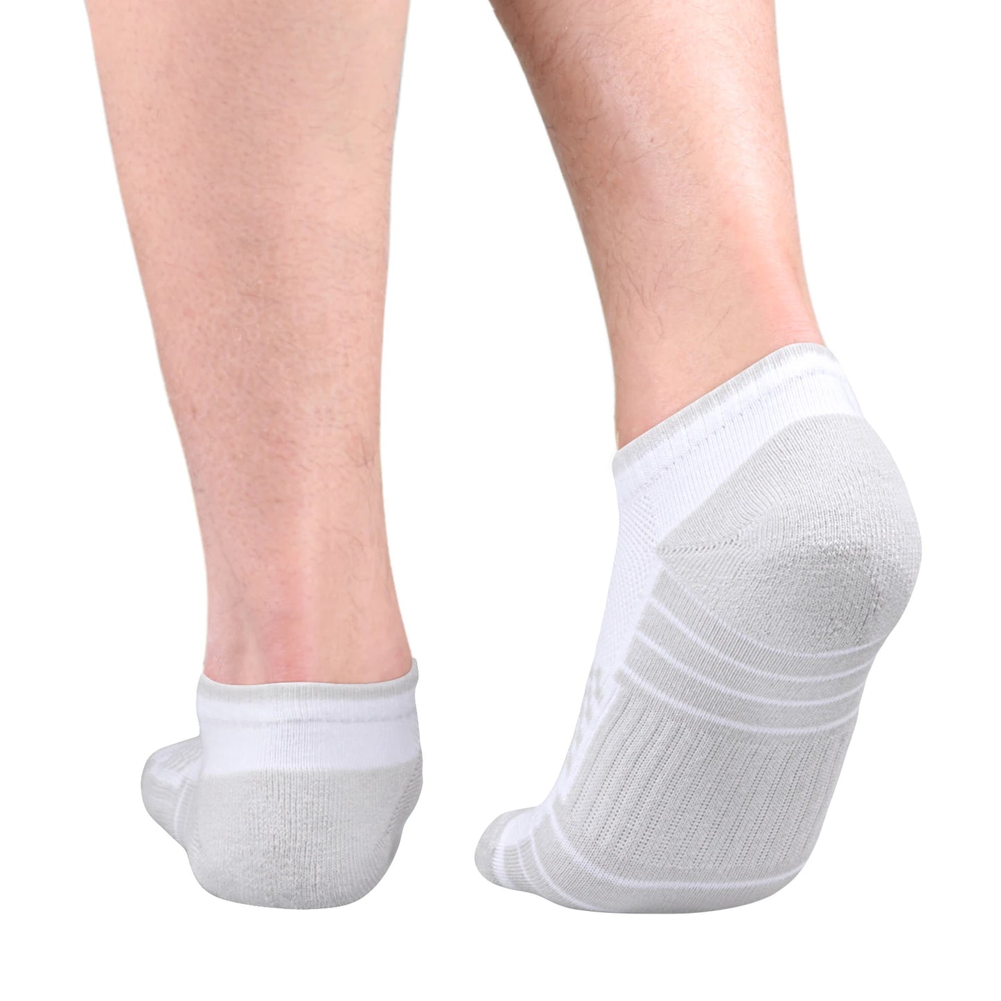 YUEDGE Mens Trainer Socks, Sweat Wicking Anti-Odor Breathable Cotton Low Cut Ankle Gym Golf Athletic Running Sports Socks