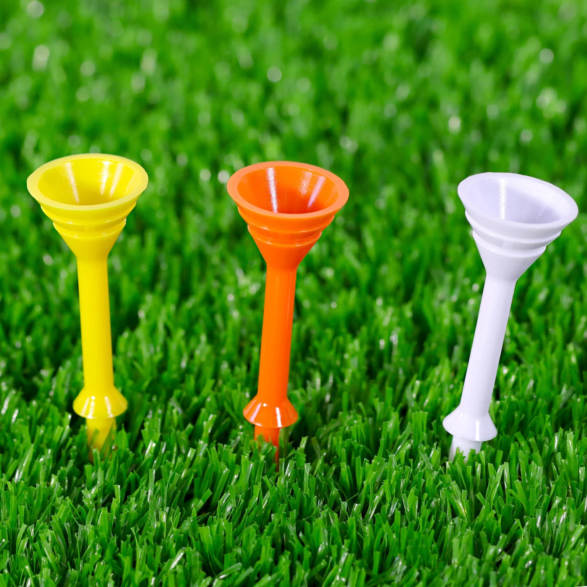 Golf accessories 50 Pcs Golf Tees Plastic 3 1/4 83mm Unbreakable Upgrade Reusable Big Cup Reduce Friction Side Spin Bulk