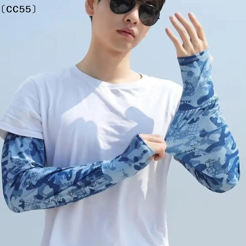 Loose Arm Sleeves Men Women Cooling Fishing Summer Driving Breathable Cycling UV Protection Oversized Sun Sleeves