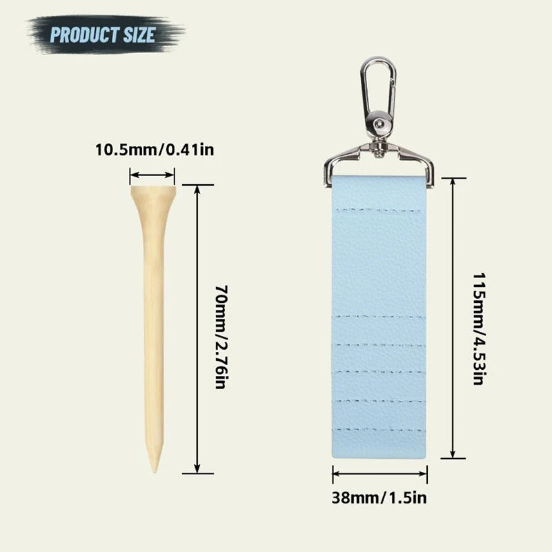 Colorful Golf Hang Gloves Magic Tape Double Sided Golf Tee Holder Clip Outdoor Portable Hanging Golf Tees Golf Accessories