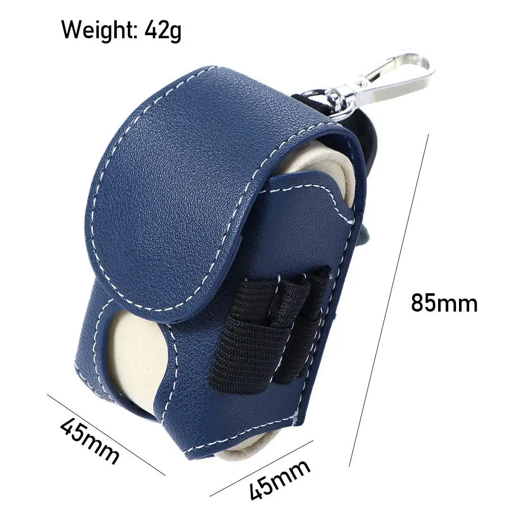 Golf Accessories Storage Bag Leather Pocket Golf Ball Container Golf Waist Holder Bag Golf Ball Storage Pouch Golf Ball Pouch