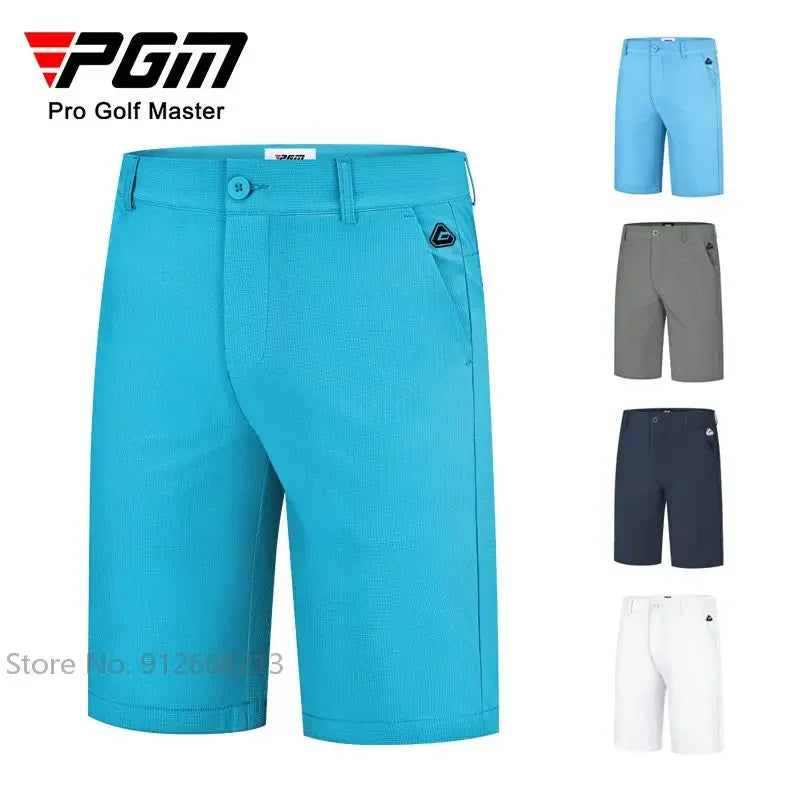 PGM Men Golf Shorts Summer Outdoor Casual Sports Shorts Elastic Breathable Golf Clothing Male Quick-dry Straight Trouser 2XS-3XL