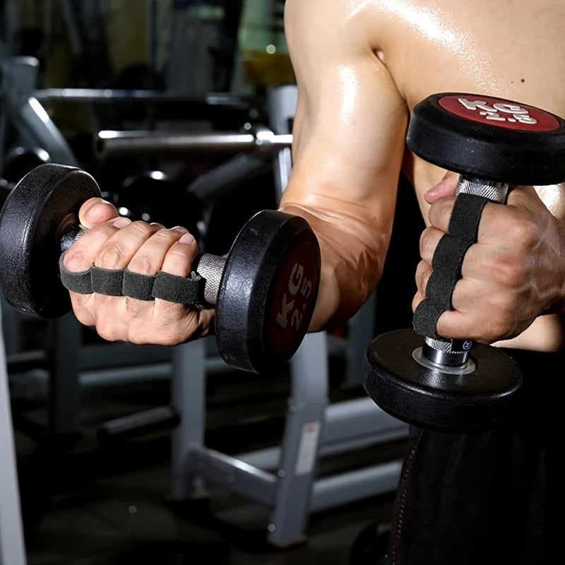 Fitness Four Fingers Gloves Breathable Anti-slip Shock Absorption Dumbbell Leather Weight Lifting Training Pal Men's And Women's