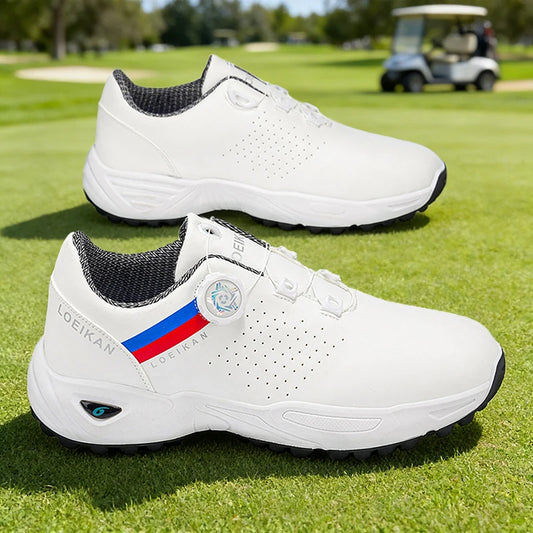 Men's Golf Shoes: High-quality, slip-resistant sports shoes with a rotating button for ultimate comfort!