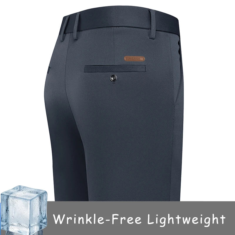 Mens Golf Pants Lightweight Breathable Casual Business Pants for Men Straight-Fit Stretch Chino Pant