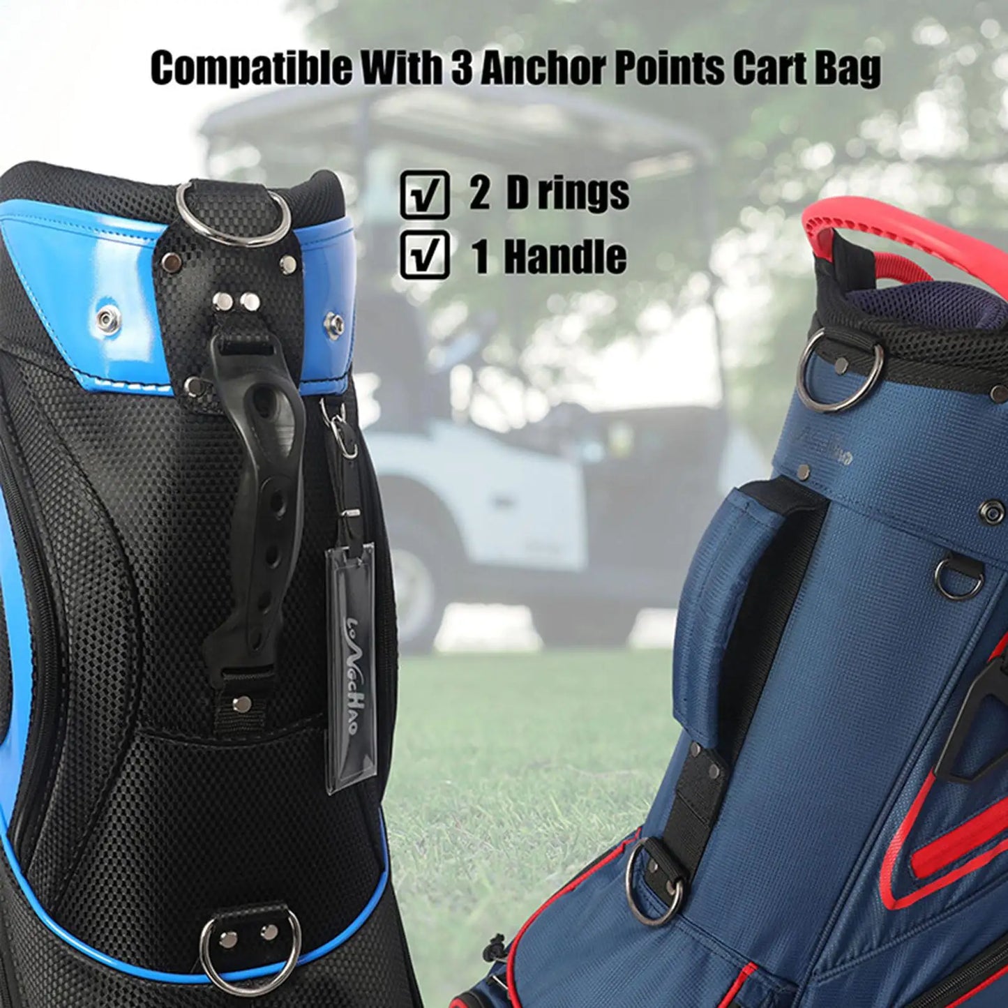 1pc Portable Golf Double Shoulder Strap Golf Bag Strap Replacement Comfort Shoulder Adjustable Strap Golf Bag Accessories Sports