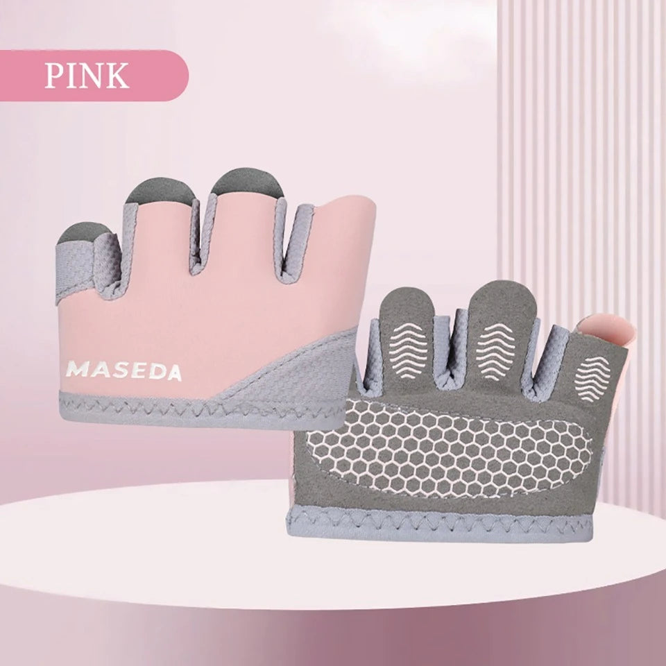 GETINFIT Yoga Fitness Gloves Half Finger Gym Training Anti-slip Workout Gloves Sport Hand Protection Thin Breathable Anti-callus