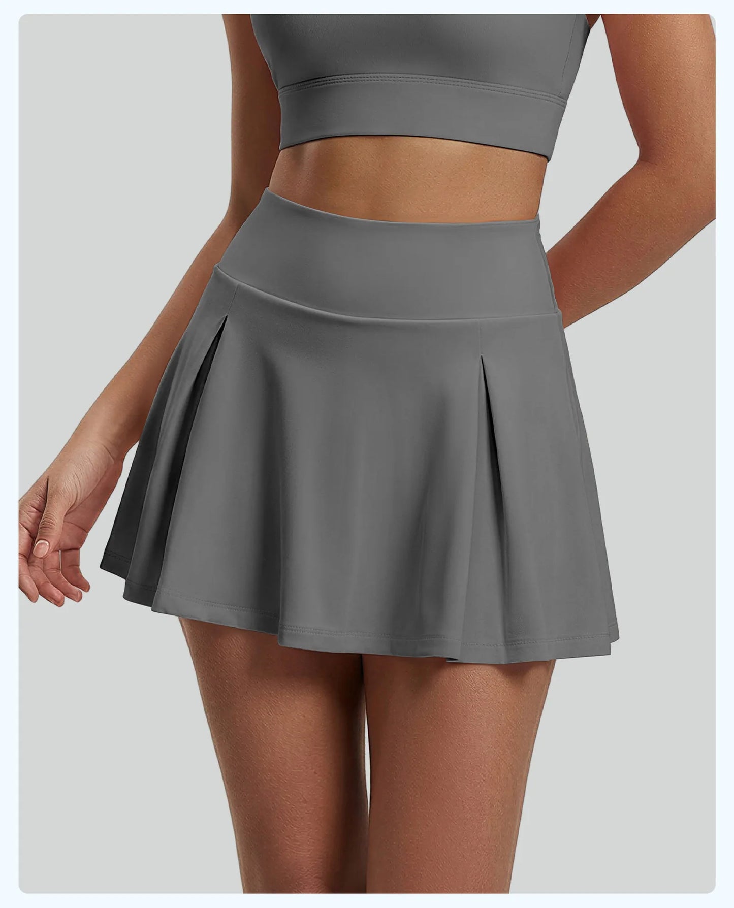 2026 New high-end fashionable women pleated skirt - anti-glare pocket mid-length skirt golf sport luxury short skirt