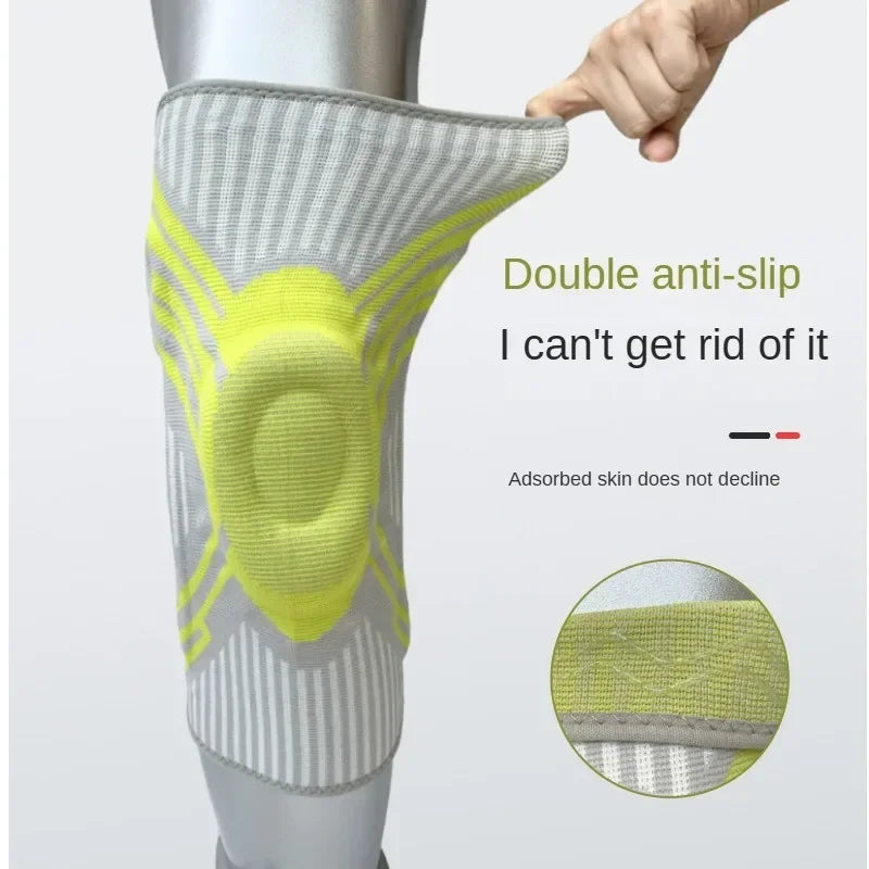 Sports Knee Pads Brace Support Sports Fitness Basketball Spring Knee Booster Meniscus Joints Protector Running Accessories