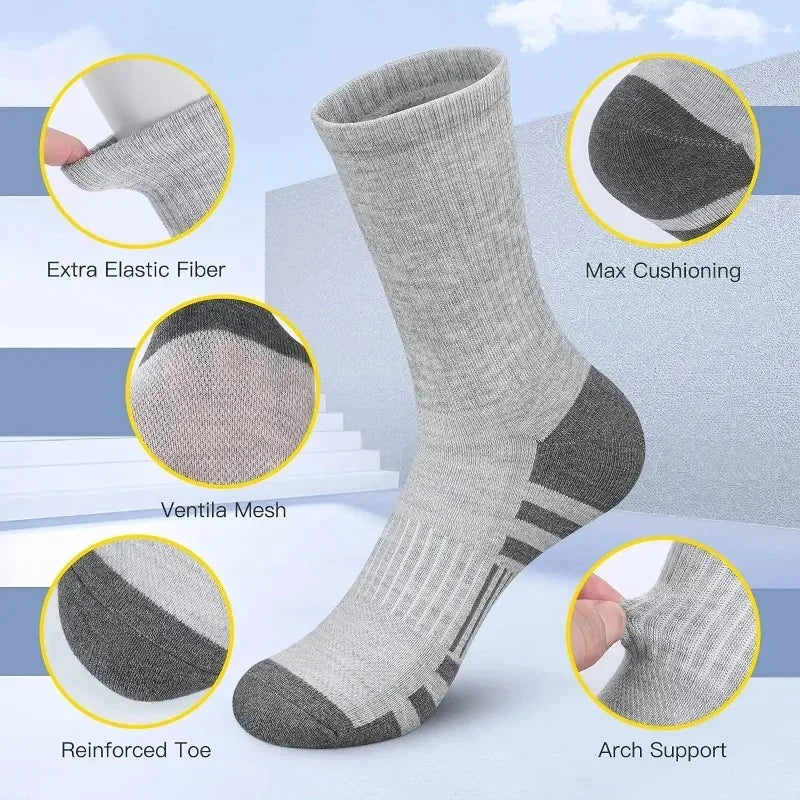 8PCs-4pairs Sports Socks Cushioning Breathable Running Socks High-Performance and Durable Outdoor Sports Socks For Men and Women