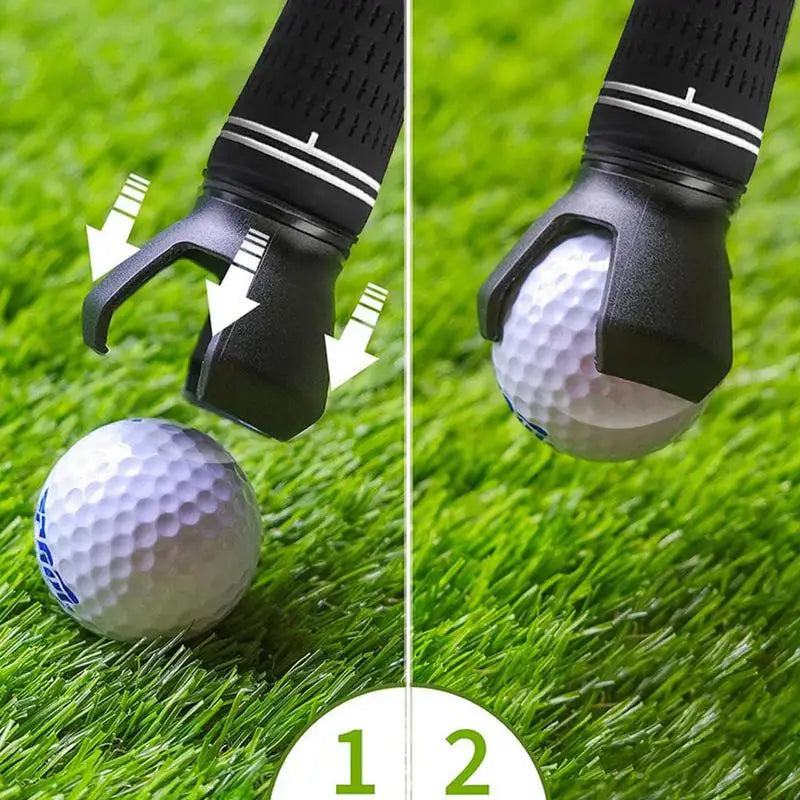 Golf Ball Pick Up Clip Tool Retriever Durable Back And Knee Saver Claw Grabber Screw-On Putter Tool Kit Golfer Grip  Accessories