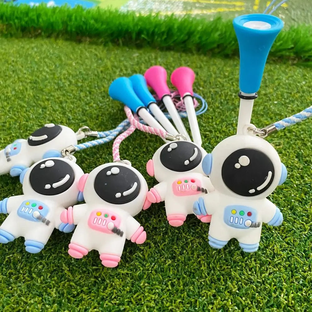 Golf Accessories 8.3mm Golf Ball Tees Astronaut Cartoon Golf Rubber Tees Durable Easy To Find Golf Enthusiasts