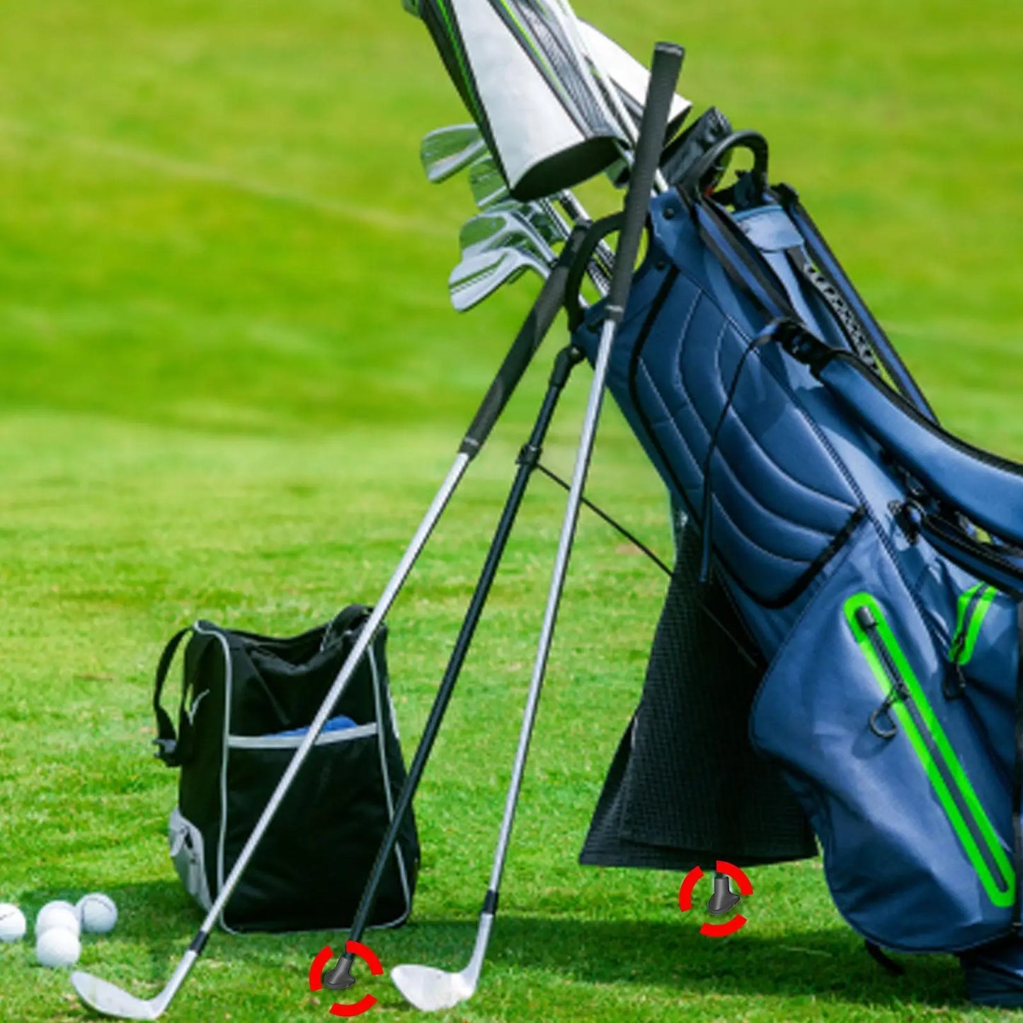 Golf Bag Feet Replacement Anti-Slip Rubber Golf Bags Stand Universal Golf Bag Legs Attachment Outdoor Sports Gym Accessories