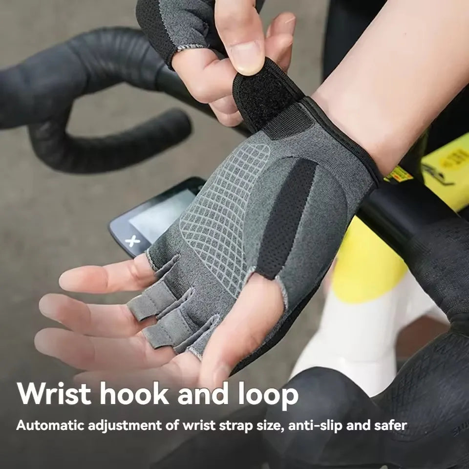 Fitness Sports Gloves Anti-Slip Shock-Absorbing Half Finger for Outdoor Durable Breathable Outdoor Sports Gloves