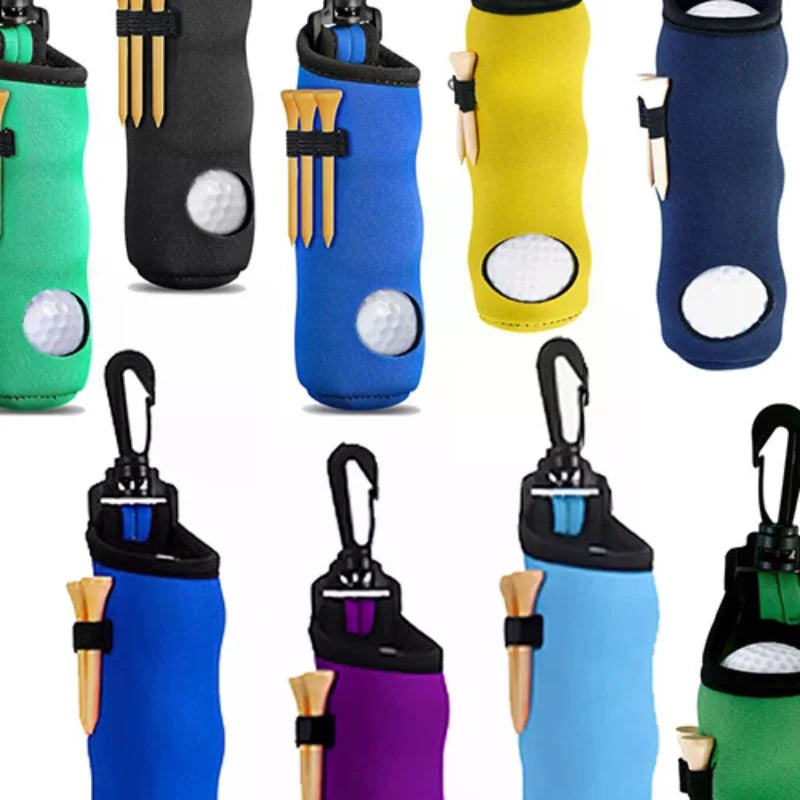 1Pc Golf Tee Holder Golf Ball Carry Bag Pouch Golf Ball Holder Keychain Belt Clip Golf Gifts Accessories