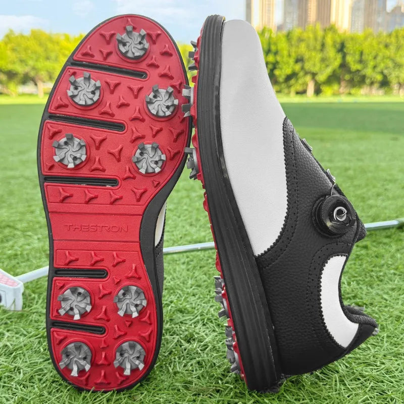 Classic Golf Shoe Youth Hard-Wearing Athletic Men Shoes outdoor lawn Men Golf Sneakers Lace Up Walking Shoes for Men