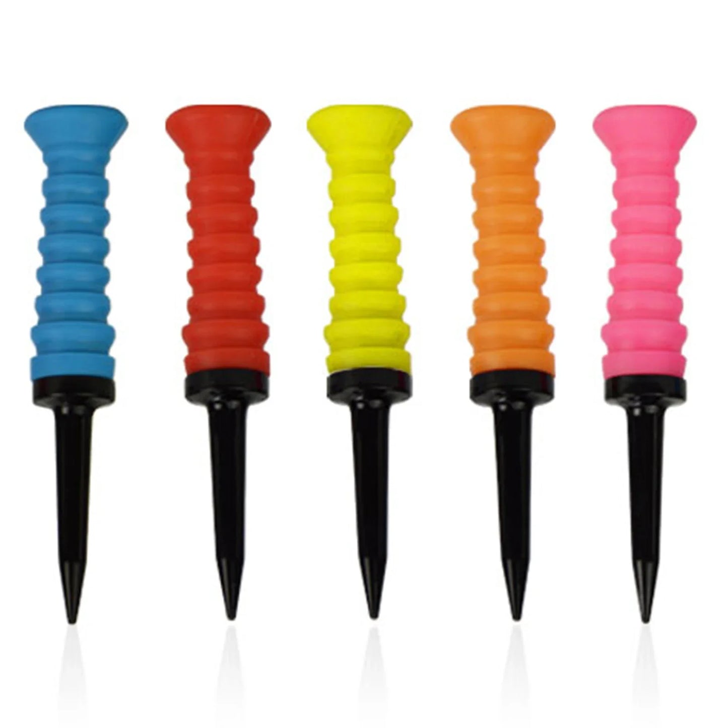 5Pcs Premium Elastic Golf Tees 83mm Rubber Ball Tee Holder Durable Flexible Golf Accessories for Enhanced Performance