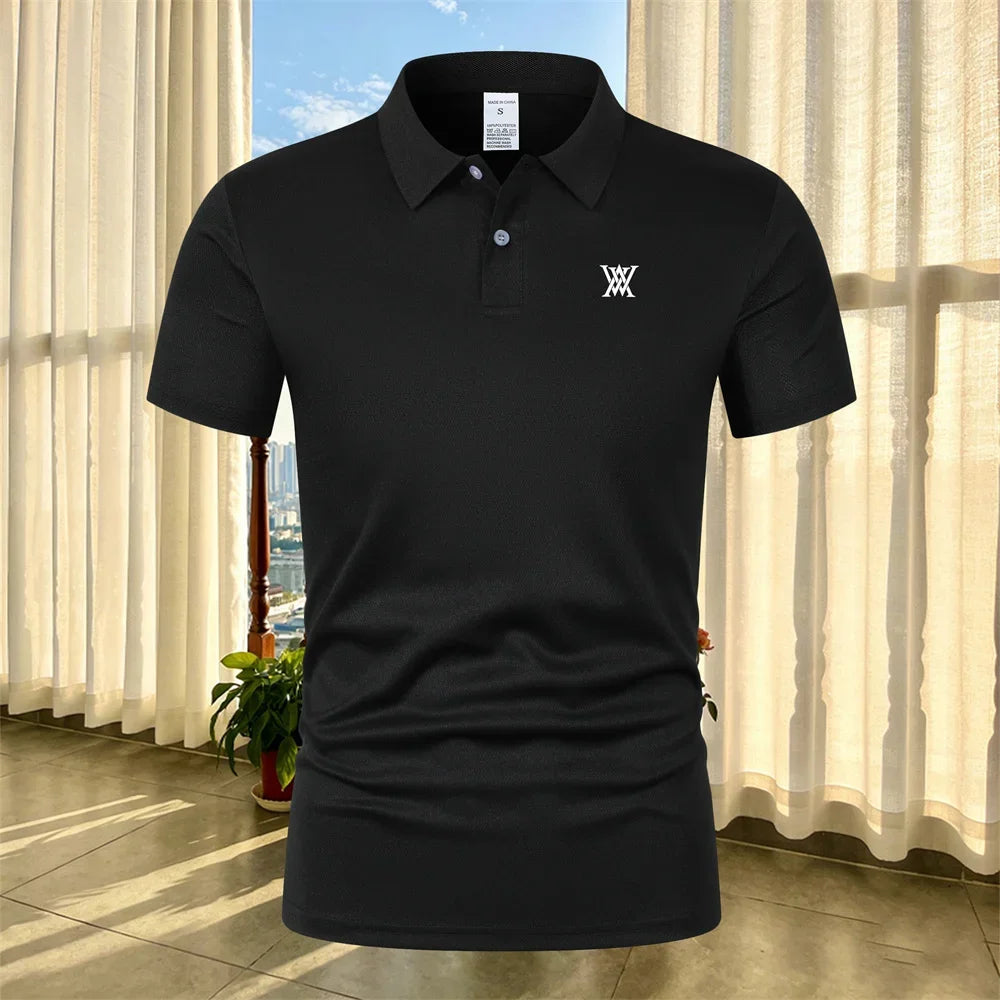 High Quality Men's Golf T-shirt Business Casual Short Sleeved Polo Shirt Summer Fashion Short Sleeved Comfortable Breathable Top