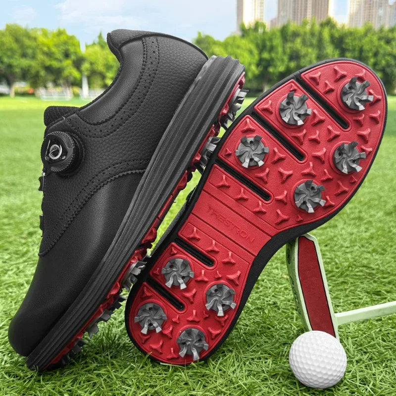 Classic Golf Shoe Youth Hard-Wearing Athletic Men Shoes outdoor lawn Men Golf Sneakers Lace Up Walking Shoes for Men