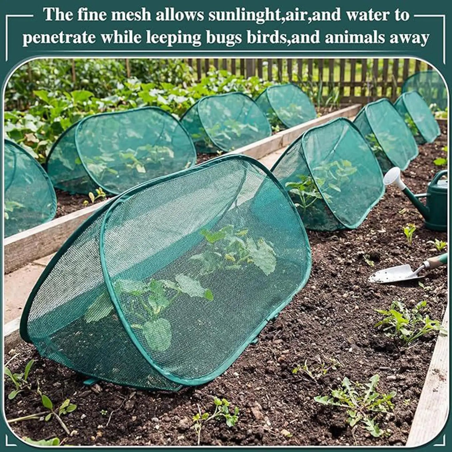 Plant Protective Cover: Automatic pop-up garden netting cover, outdoor plant protection cover, suitable for horticultural ridges