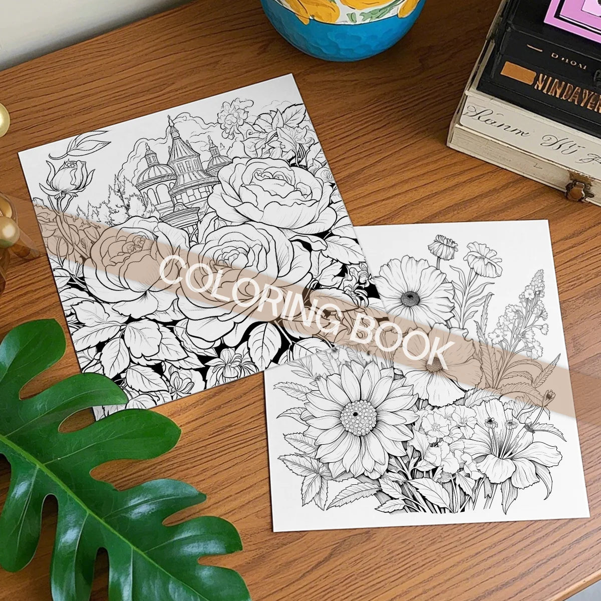 Garden Flowers Coloring Book for Adults Cute Comfy Daily Activities for Educational DIY Relaxation Graffiti Painting Books