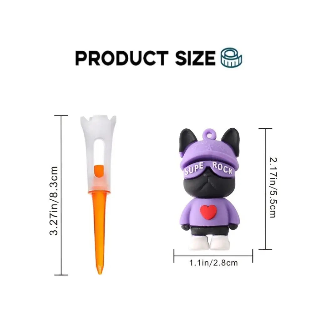 High Quality Portable Golf Tee Golf Accessories Bear Pendant Golf Ball Holder Silicone Golf Ball Tees