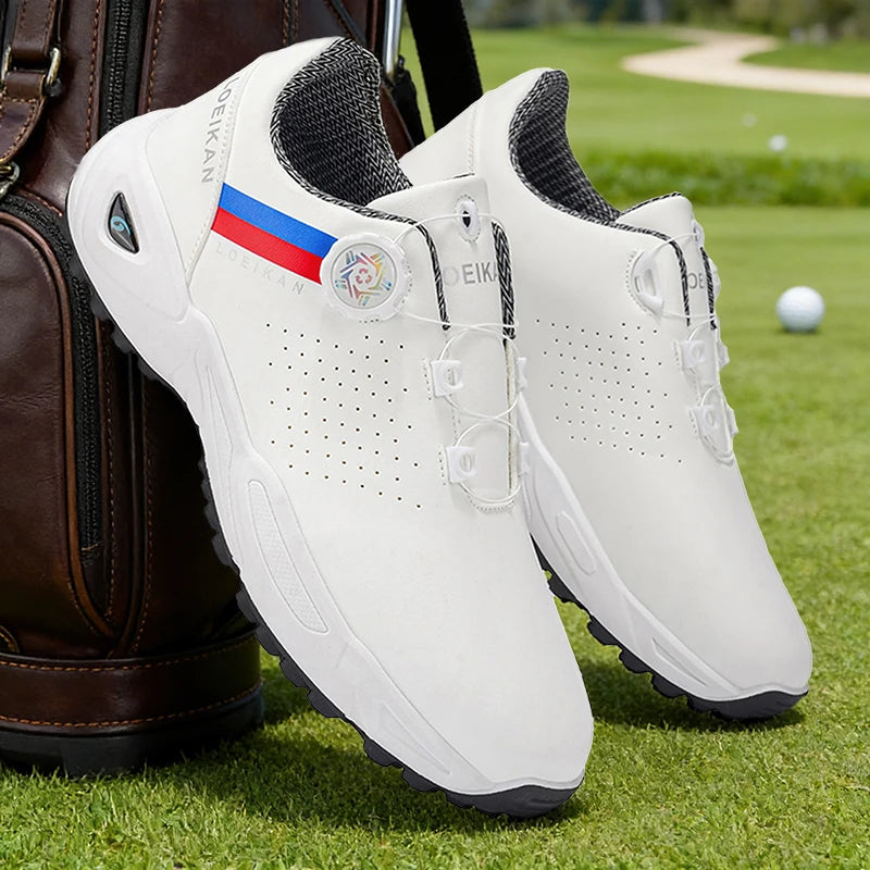 Men's Golf Shoes: High-quality, slip-resistant sports shoes with a rotating button for ultimate comfort!