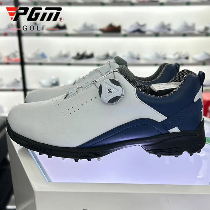 PGM New Men Golf Shoes Golf Waterproof Anti-slip Shoes Male Lightweight Breathable Sports Sneakers Outdoor Knob Buckle Footwear
