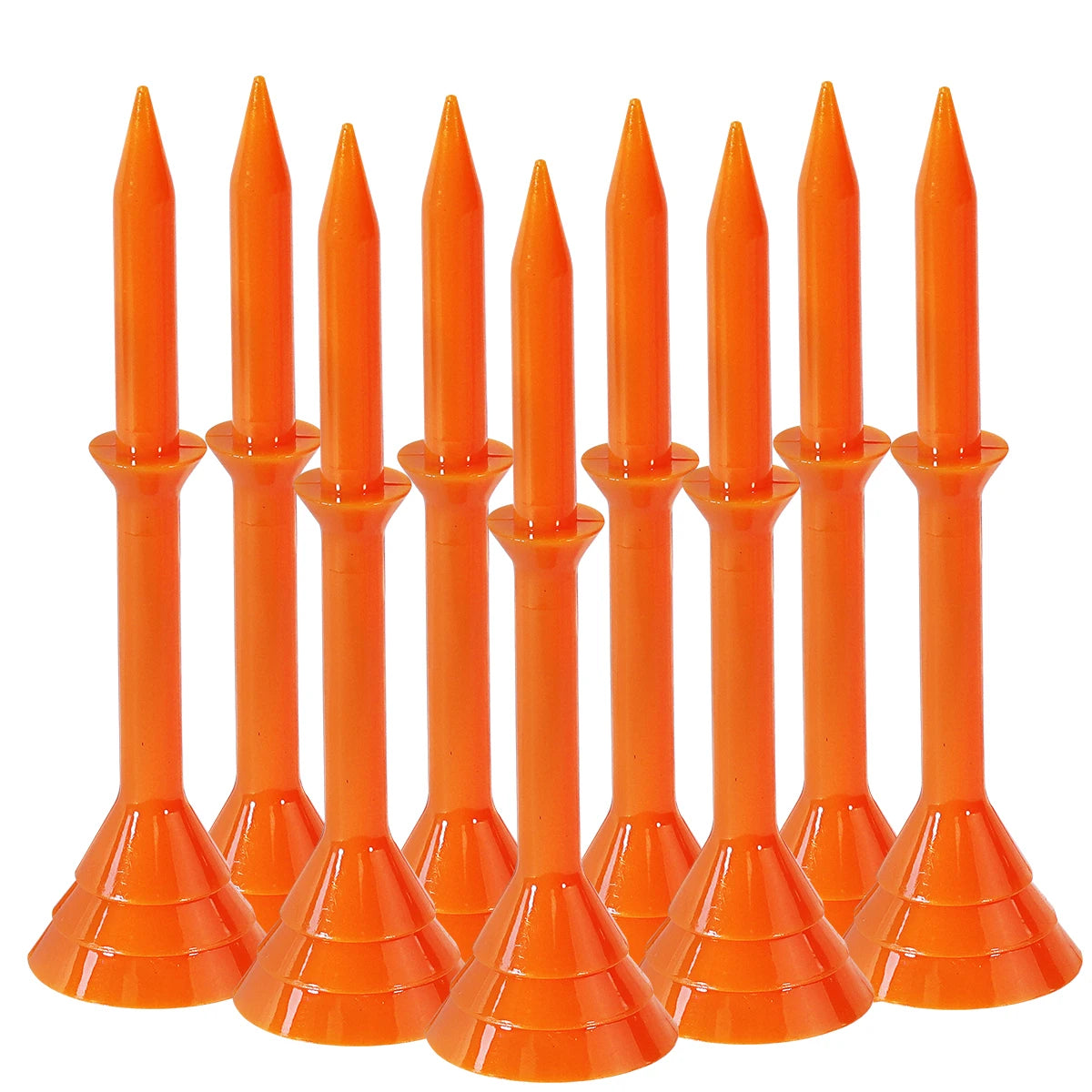 Golf accessories 50 Pcs Golf Tees Plastic 3 1/4 83mm Unbreakable Upgrade Reusable Big Cup Reduce Friction Side Spin Bulk