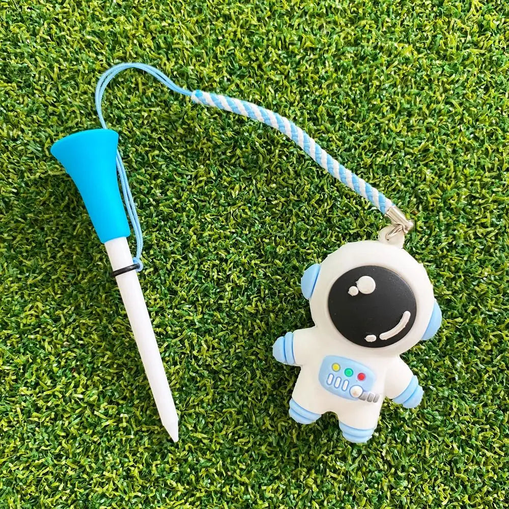 Golf Accessories 8.3mm Golf Ball Tees Astronaut Cartoon Golf Rubber Tees Durable Easy To Find Golf Enthusiasts