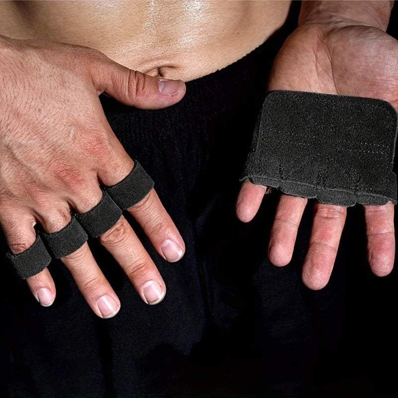 Fitness Four Fingers Gloves Breathable Anti-slip Shock Absorption Dumbbell Leather Weight Lifting Training Pal Men's And Women's