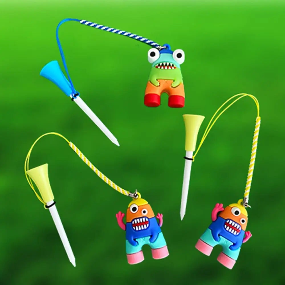 Golf Accessories 8.3mm Golf Ball Tees Astronaut Cartoon Golf Rubber Tees Durable Easy To Find Golf Enthusiasts