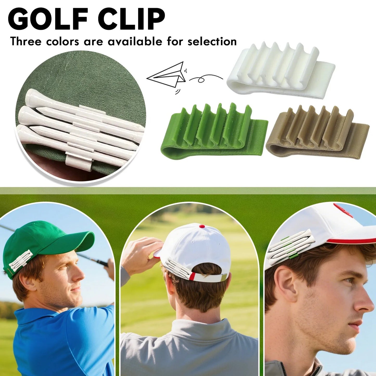 Golf Hat Clip Holder Convenient Seat Organizer Practical Accessory Storage Quick Access Solution Stylish Brimmed Hat Attachment