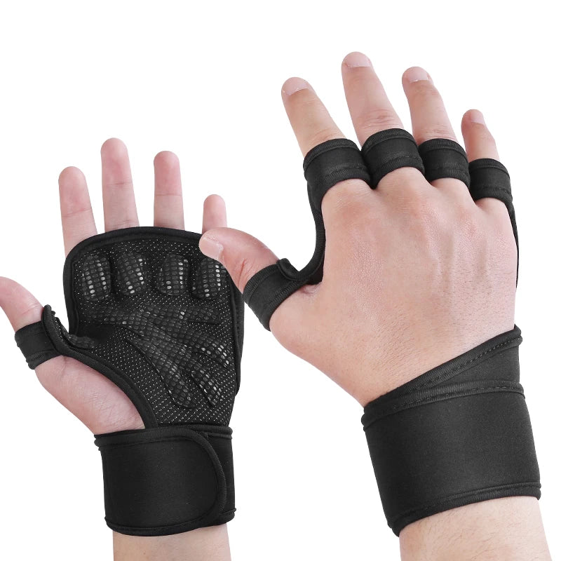 Fitness Iron Rolling Outdoor Sports Increased Friction Anti Slip Protection Professional Wrist Guard With Hard Pull Strap