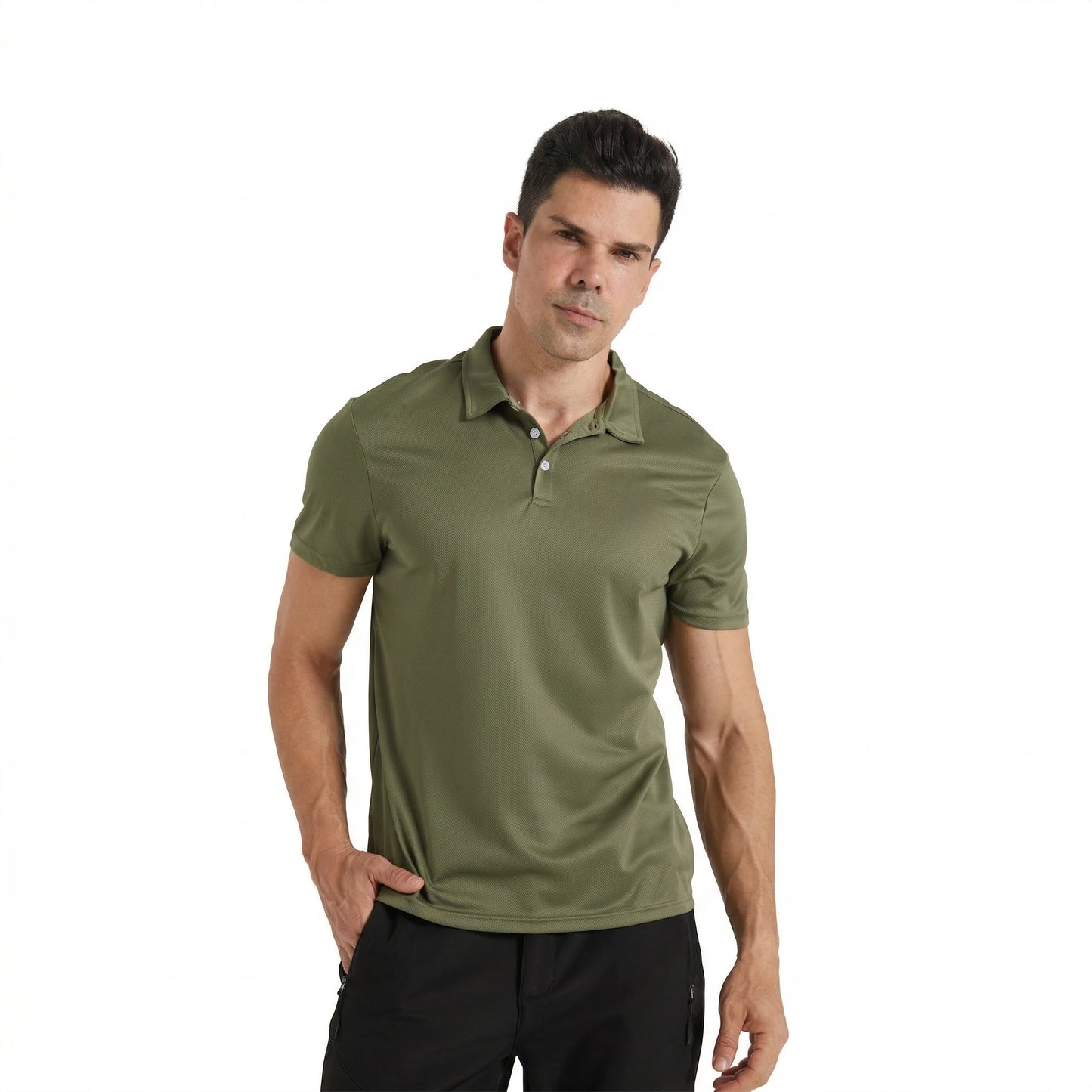 Summer Golf Shirts for Men Quick Dry Polo Shirts for Men Short Sleeve Mesh Breathable Moisture Wicking Casual T Shirt