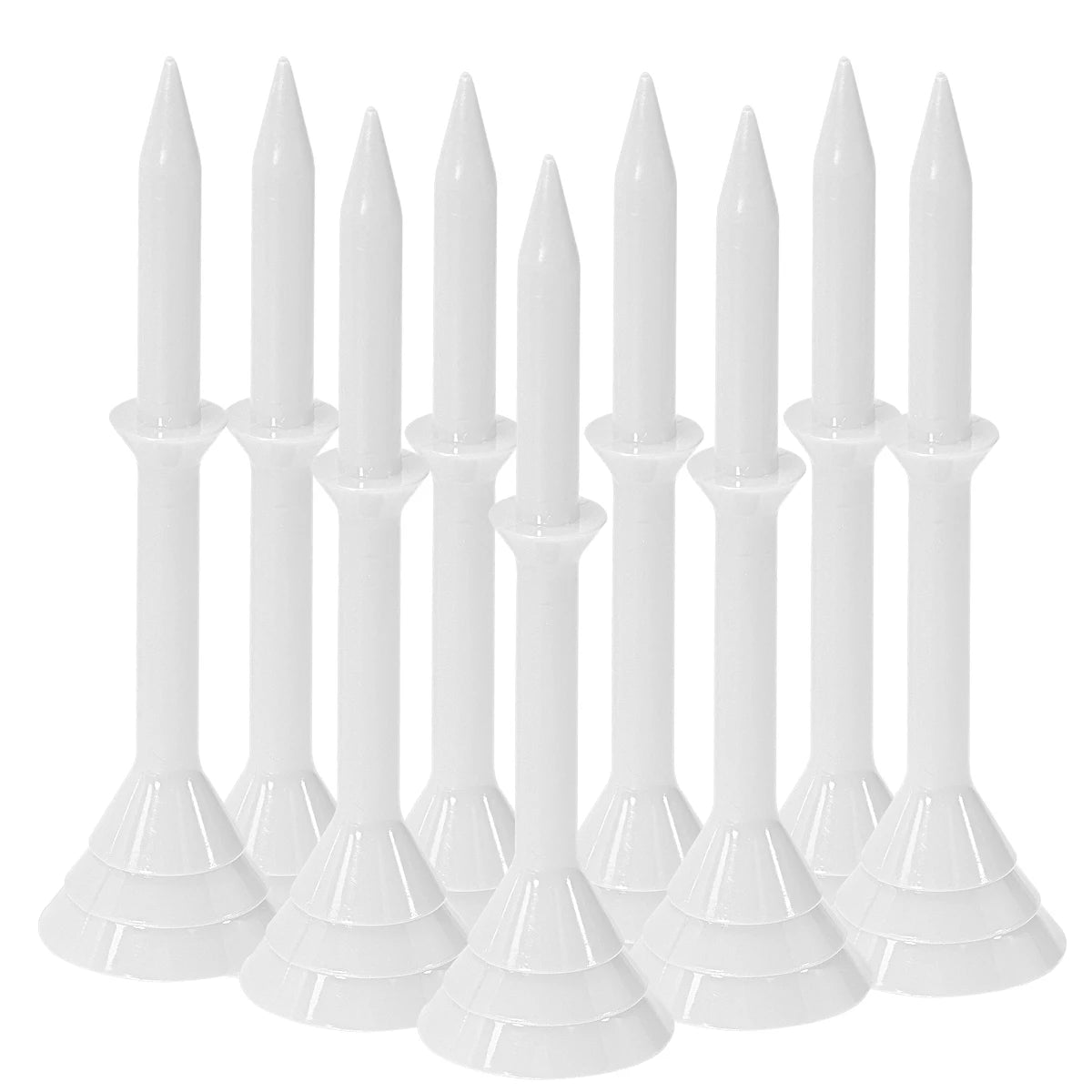 Golf accessories 50 Pcs Golf Tees Plastic 3 1/4 83mm Unbreakable Upgrade Reusable Big Cup Reduce Friction Side Spin Bulk