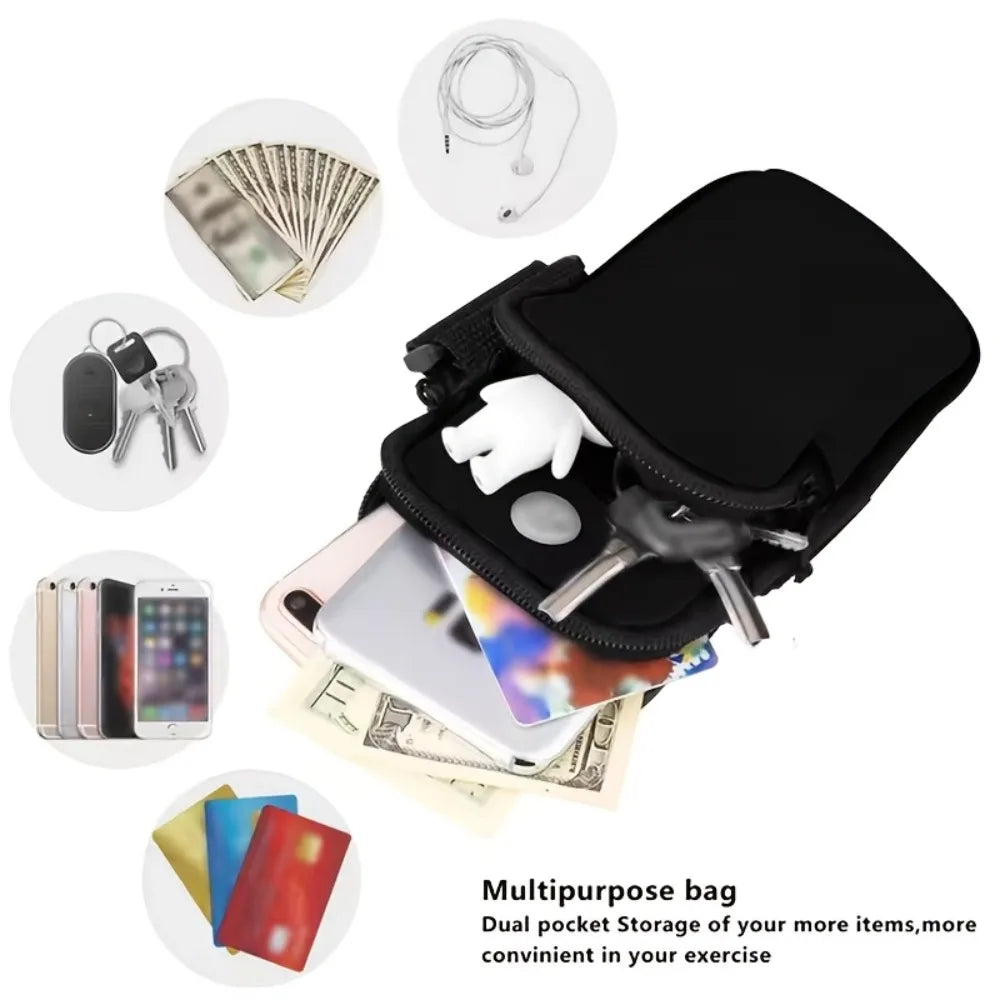 Outdoor Cycling Arm Bag, Portable Fitness Storage Pouch, Sports Phone Pouch, Running Arm Bag for Fitness Jogging and Hiking