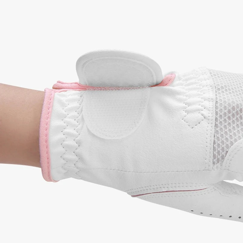 PGM Women Golf Gloves 1 Pair Made of Microfiber Fabric Breathable Wear-resistant Anti Slip Soft Color Matching ST031/ST034