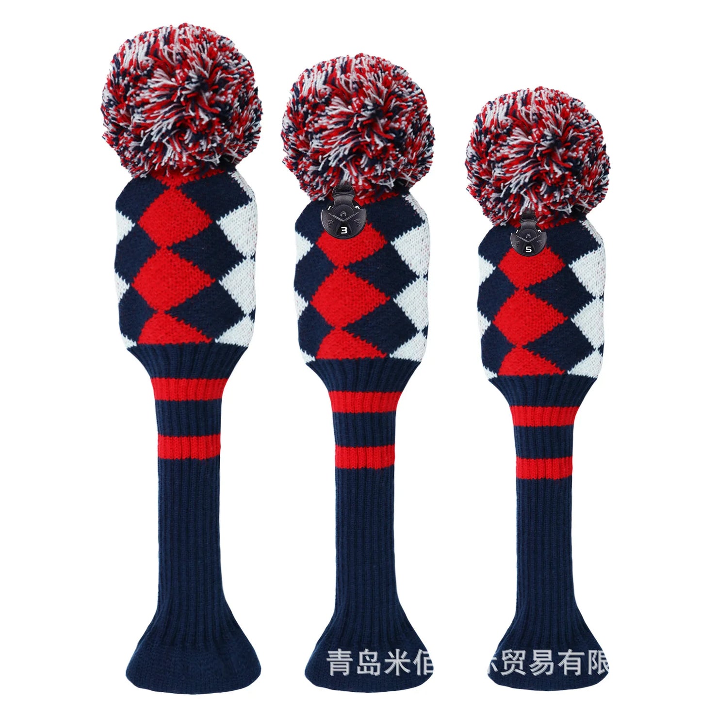 Golf Club HeadCovers ,Knitted Wool Wood Covers, 135 Wood Cover Set, Golf Accessories