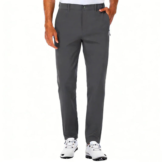 Men's Slim Fit Golf Pants Elastic Slim Fit Tapered Lightweight Hiking Pants Casual Pants with Pockets Outdoor Golf Trousers