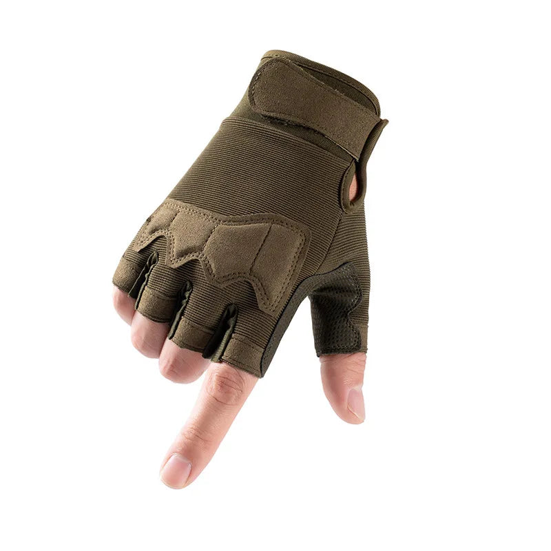 Fitness Gloves Half-refer To Anti-slip and Wear-resistant Tactical Protective Gloves for Outdoor Sports Cycling Training