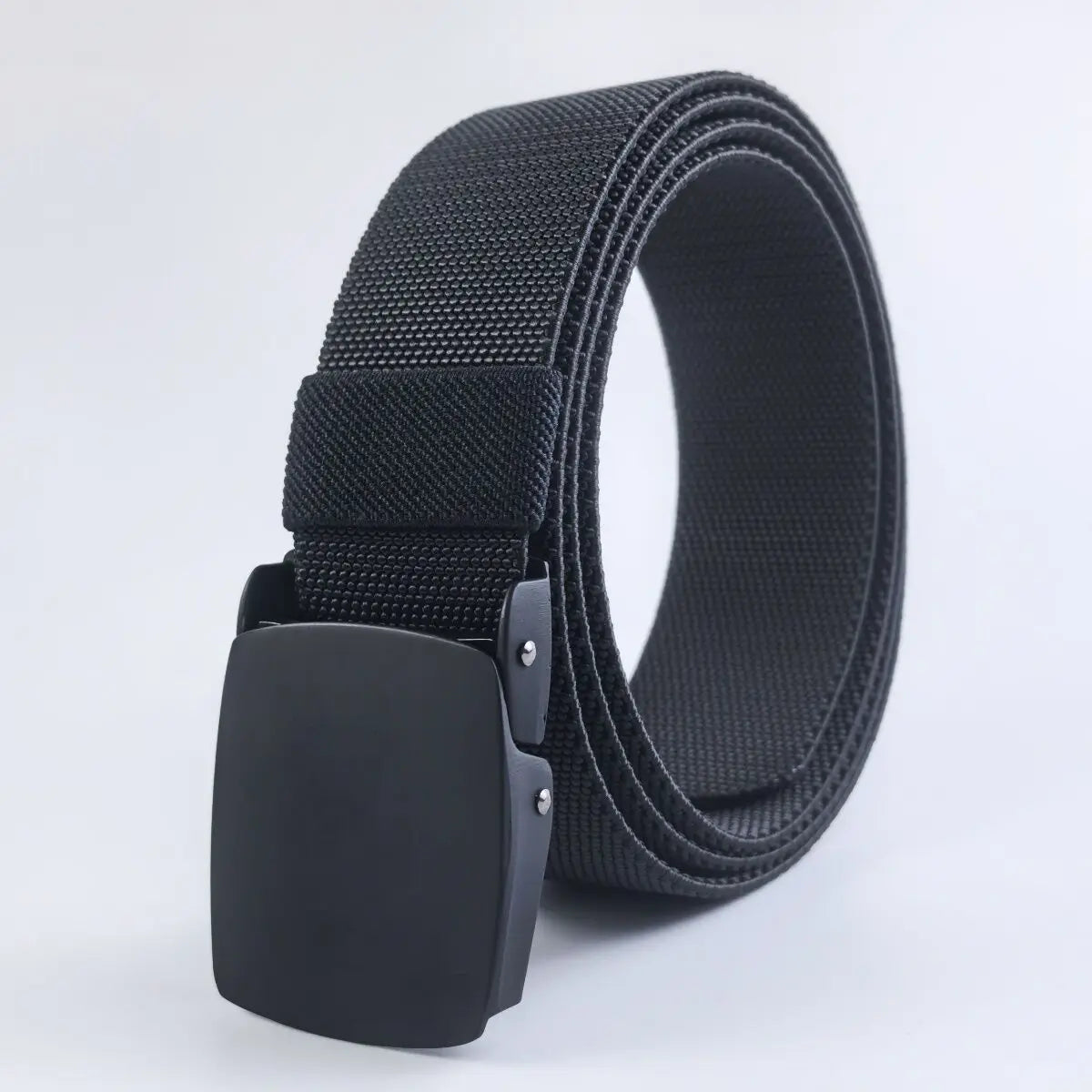 New Golf Sports Elastic Belt Fashion Belt Metal Automatic Buckle Tough Stretch Nylon Men Work belt 120CM Big Size Belts